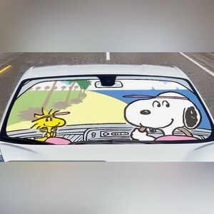 Snoopy and Woodstock Car Sunshade